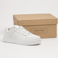 Chaussures de marche blanches imperméables, respirantes et légères de qualité supérieure - Baskets basses rembourrées et durables pour hommes