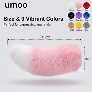 UMOO AFWB2644 Décoration de voiture électrique télécommandée avec queue de renard en fourrure mignonne, commande vocale à distance, rechargeable, unisexe - Product Image 4