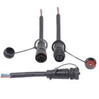 Faisceau de câbles lumineux à LEDs M20 Injection Nylon Male Female Wire Connector IP68 Overmold 2 3 4 5 6 7 8 2 + 3 2 + 4Pin Plug