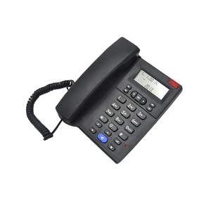 Téléphone <span class=keywords><strong>fixe</strong></span> filaire avec fonction mains libres, couleur noire, pour bureau et hôtel, avec identification de l'appelant, téléphone filaire LAN PSTN - Product Image 1