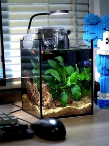 Pierres verticales d'<span class=keywords><strong>aquarium</strong></span> d'aquaculture de luxe moderne grand filtre de réservoir de poissons conception rectangulaire en plastique durable pour la salle à manger - Product Image 4