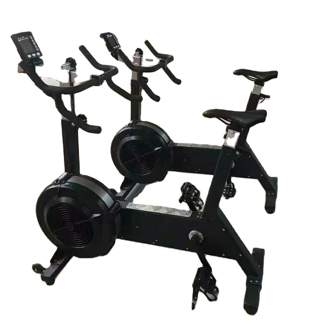 Велотренажер с воздушным сопротивлением для дома, тренажерного зала, кардио-фитнеса, велотренажер