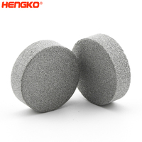 Filtre à air métallique poreux personnalisé HENGKO, disque filtrant poreux en acier inoxydable de 50 mm pour les applications de filtration d'air comprimé et de gaz