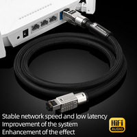 ATAUDIO Câble Ethernet OCC haute fidélité Rj45 Cat8 40Gbps pour la connexion d'un routeur TV portable Équipement HiFi
