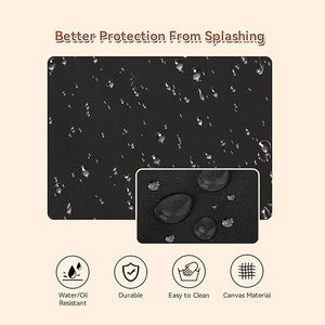 Delantales de cocina de Chef con espalda cruzada de lona resistente al aceite y agua para publicidad comercial personalizada con bolsillos para limpieza - Product Image 4