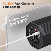 Banco de Energía Portátil de Aluminio con Salida de CA, 65W PD 100W/27000mAh, Estación de Carga para Viajes al Aire Libre, Pantalla LED, Carga Rápida