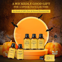 Collection Halloween : Coffret d'huiles essentielles 10 ml, mélange 100 % naturel, senteurs Pâté de pommes et Maïs sucré, pour diffuseur, fabrication de bougies, cadeau