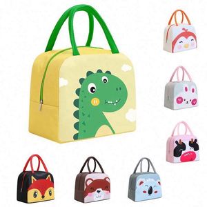 Échantillon gratuit en gros de nouvelle boîte à lunch isotherme pour enfants, motif animaux mignons de dessins animés, sac isotherme pour pique-nique, dinosaure - Product Image 1