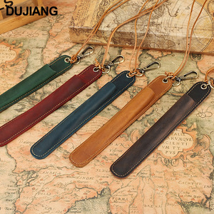 Estuche de Cuero Dujiang para un Solo Bolígrafo con Correa para el Cuello para Uso Escolar y de Oficina - Product Image 3