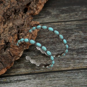 Boucles <span class=keywords><strong>d</strong></span>'oreilles grandes et rondes en forme de C, style bohème vintage, imitation <span class=keywords><strong>turquoise</strong></span>, pour femmes et jeunes filles - Product Image 6