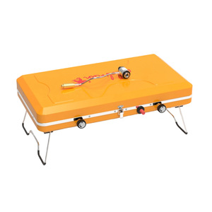 Réchaud de camping portable à <span class=keywords><strong>double</strong></span> brûleur au <span class=keywords><strong>butane</strong></span>, barbecue extérieur, réchaud à gaz compact coupe-vent pour la maison et le camping - Product Image 4