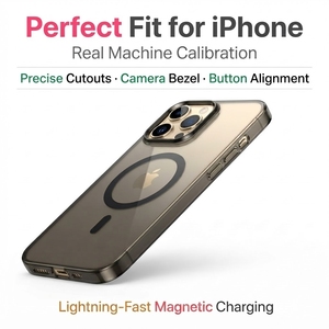Cover Magnetica Leggera in TPU+PC Ultra Sottile Trasparente Anti-Ingiallimento per 18 Pro Max 18 Pro - Ingrosso Fabbrica - Product Image 4