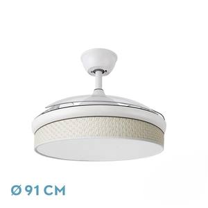 Ventilador DC de 72W, 3 aspas, 7200 lm, 3000-4000-6000k, con control remoto, memoria y temporizador; ideal para refrigeración y... - Product Image 1