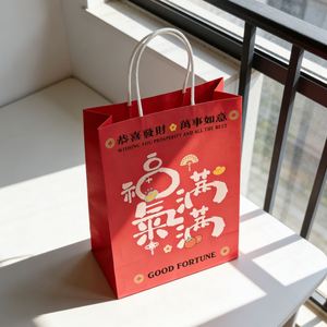 Twist Handle Custom Recyclable Kraft Paper Printing Packaging Gift <b>Bag</b> - Product Image 6