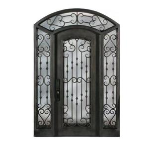 Puerta de hierro de entrada de estilo americano, puerta decorativa de hierro fundido para casas, rotura de puente térmico - Product Image 3