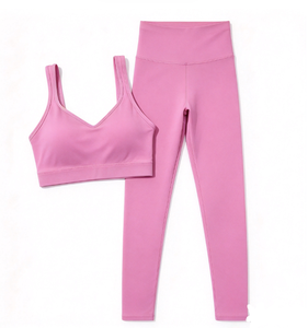 Women's Seamless 2 Piece Yoga Set Sports Bra and Leggings Solid Color Fitness Gym Workout Outfit Breathable Sports Bra and Leggi - Product Image 5