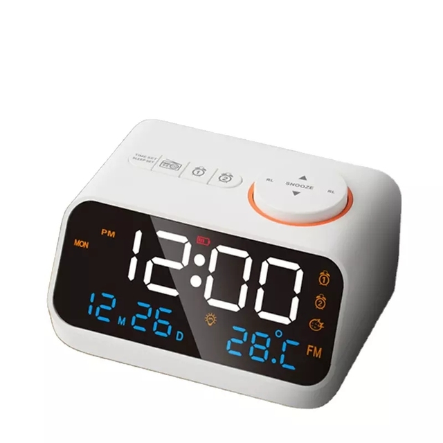 Wireless Speaker Stereo Bass Heavy Digital LED Display Alarm Clock TF/FM Radio Handsfree Call Music Column Player