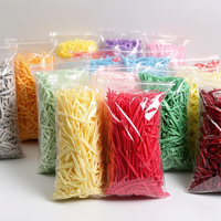 Boîtes d'emballage écologiques en papier crépon recyclé, raphia coloré, rembourrage résistant à l'humidité pour cadres photo, bougies, gravure
