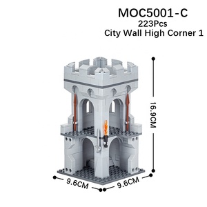 MOC5001 Ensembles de blocs de <span class=keywords><strong>construction</strong></span> : Scènes de champ de bataille et murs de château médiévaux, avec portails - Product Image 4
