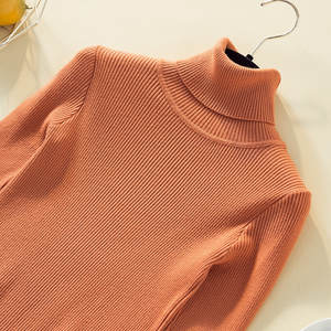 In magazzino vendita superiore all'ingrosso nuovo Design <span class=keywords><strong>donna</strong></span> maglione lavorato a maglia tinta unita autunno inverno <span class=keywords><strong>dolcevita</strong></span> maglioni Pullover di base morbidi aderenti - Product Image 6