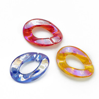 Vente en gros, paillettes colorées AB acrylique cubain lien chaîne porte-clés collier Bracelet transparent plastique résine sac accessoires chaîne