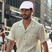 Gorra Plana Ajustable de Malla Transpirable para Hombre - Sombrero para Deportes al Aire Libre, Playa y Pesca