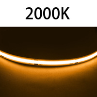 Bande lumineuse LED COB de 8 mm de large, 24 V, CRI90 élevé, ultra-lumineuse, sans scintillement, auto-adhésive, flexible, ruban lumineux linéaire, puce personnalisée