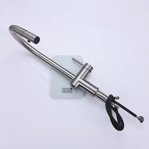 Modern 304 Stainless Steel 360 Swivel Cold and Hot Brushed Pull-down Extendable Kitchen Faucets Mixer Sink Faucets Kitchen <strong>Tap</strong> - Product Image 5