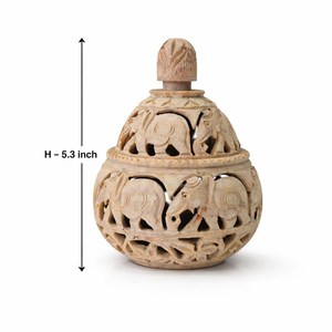 Carved Marble Incense <b>Burner</b> Decorative Piece Handcrafted Hollow Design Home Decoration Elegant Aromatherapy Holder Art Modern - Product Image 3