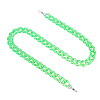 Lanières tendance transparentes et fluorescentes pour lunettes, accessoires de lunettes, chaîne de lunettes de soleil en acrylique coloré néon pour femmes