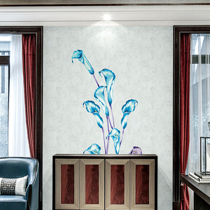 Papier peint brodé en relief Ke Hong l'Empereur d'Or, motif floral, matériau textile, installation facile, usage domestique - Product Image 1