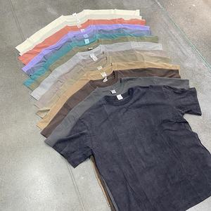 Cotton Oversized Tshirt Faded Wash Vintage Drop Shoulder Luxury Heavy Weight Distressed Custom Boxy Cropped T Shirt Men - Product Image 1