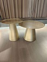 Table basse modulaire mobile de luxe en laiton de style arabe moderne, ronde, pour la décoration intérieure, prix de gros usine Meishell