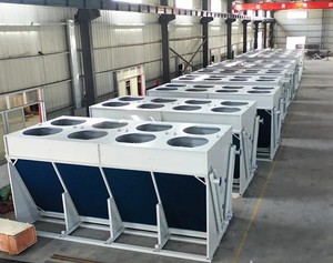 Système de refroidissement à sec par eau à éthylène glycol avec cœur tube/aisle à ailettes PLC, compresseur Hitachi et ventilateur axial pour le refroidissement de grands centres de données - Product Image 6