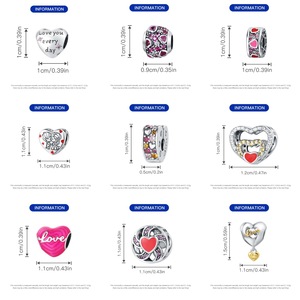 Dijes <span class=keywords><strong>de</strong></span> Plata 925, Éxito <span class=keywords><strong>de</strong></span> Ventas en Tiktok, Corazón Clásico, Amor, Rosa, Flor, Regalo para el Día <span class=keywords><strong>de</strong></span> San Valentín, Joyería <span class=keywords><strong>de</strong></span> Moda para Bodas y Fiestas - Product Image 5