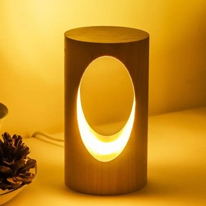 3D Night Light USB Wood <b>Table</b> Lamps for Bedroom <b>Bedside</b> Decoration Geometric <b>Table</b> Lamp Dimmable Rechargeable <b>LED</b> Night Light - Product Image 1