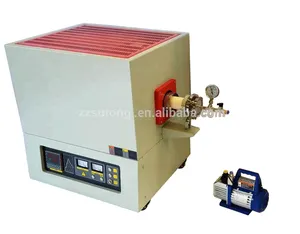1400.C compact tube melting furnace with vacuum system