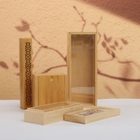 Emballage de boîte de cadeaux en bois souvenir imprimé de logo personnalisé de haute qualité Boîte en bois de noyer massif rustique de luxe avec couvercle coulissant