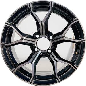 Ruota del carrello da Golf Genek W-184 Sider X nero W/M caratteristiche 12*7 HUB 67.3 PCD 4-101.6 ET-25 - Product Image 1