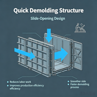 Moule manuel pour clôture en béton préfabriqué et moule pour mur de soutènement – Nouvelle machine de construction pour murs de clôture préfabriqués