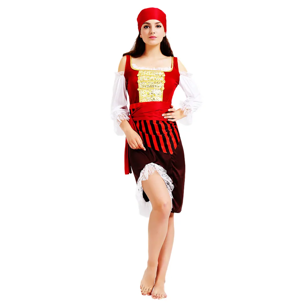 कोस्प्ले हेलोलीन फंतासी उच्च अंत फिट स्वभाव कोस्प्ले वयस्क महिला समुद्री डाकू पोशाक