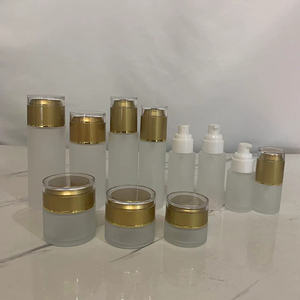 Hengjian 20ml 30ml 40ml 50ml 60ml 80ml Frosted Glass Cosmetic Toner and Perfume Spray <strong>Pump</strong> <strong>Bottle</strong> With Gold Cap Cream <strong>Bottle</strong> - Product Image 6