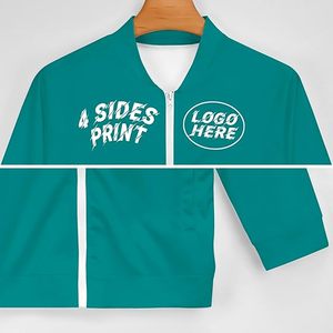 Custom Winter Eco-Friendly Bomber <b>Jacket</b> <b>Men</b> Women Full Print Sublimation Windbreaker <b>Lightweight</b> Zipper Team Uniform Casual - Product Image 2