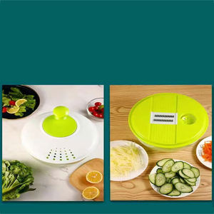 Mayorista Syh1107 Centrifugadora de Ensaladas Manual Fácil de Limpiar, Cesta Giratoria para Escurrir Verduras, Recipiente para Secar, Colador de Pasta de Dos Piezas - Product Image 2