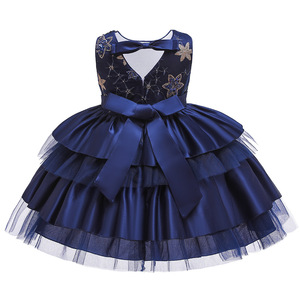 Vestido de Tul sin Mangas para Bebés, Estilo Floral con Encaje, para Fiestas de Primer Cumpleaños, Verano - Product Image 3