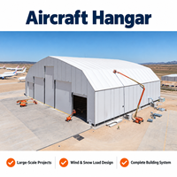 Hangar d'avion préfabriqué en structure métallique, fabriqué en Chine par GloStar, bâtiment métallique personnalisé pour le stockage d'avions privés