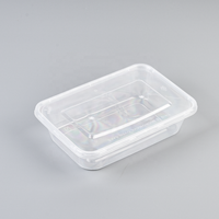 Boîte d'emballage alimentaire jetable en PP, directement de l'usine, micro-ondable, transparente, en plastique, pour la préparation des repas