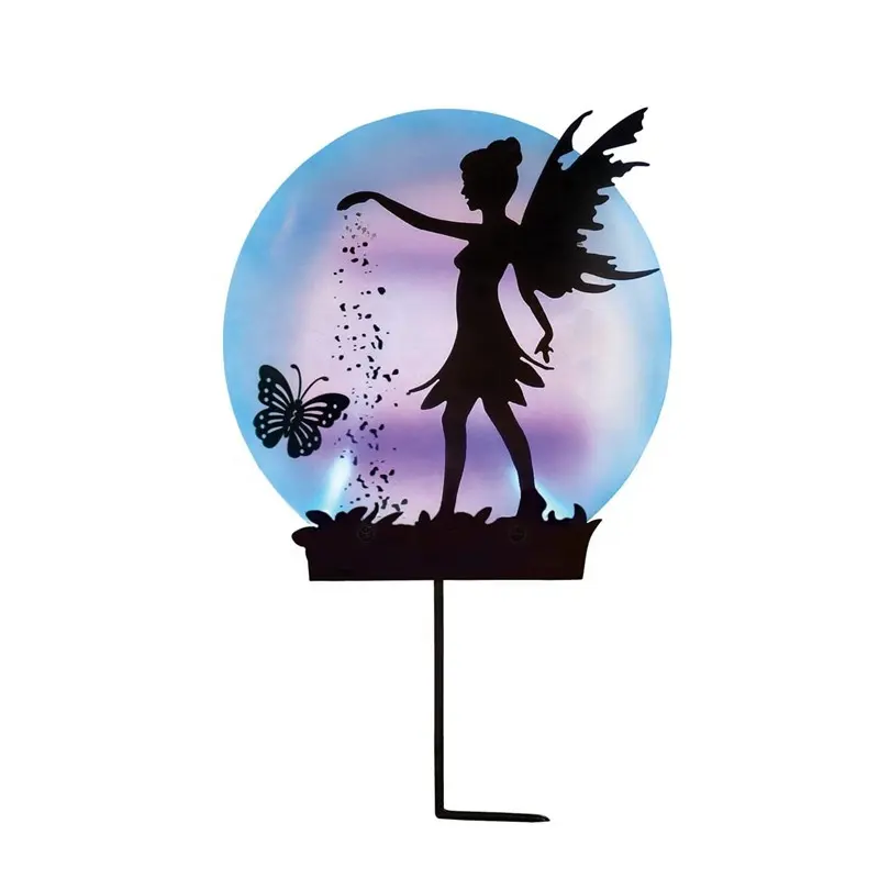 Crystal Dome Button Fairies Silhouette wWeb LgSz  F 16 FREE US SHIPPING 