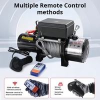 Treuil électrique sans fil 12V/24V de haute qualité avec câble en acier, 3000-4500 Lbs, kit télécommande pour grues de bateau, hameçons marins, remorquage automobile, 24m
