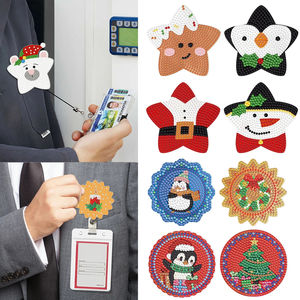 Noël rétractable infirmière Badge bobine Clip 5D diamant peinture Kits, étudiants médecin ID porte-carte bricolage diamant Art ornement - Product Image 4